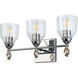 Fun Finial 3 Light 22 inch Polished Chrome Vanity Light Wall Light